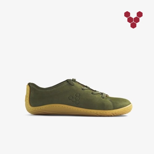 Vivobarefoot Addis Kids Trainers Olive UK RUBN